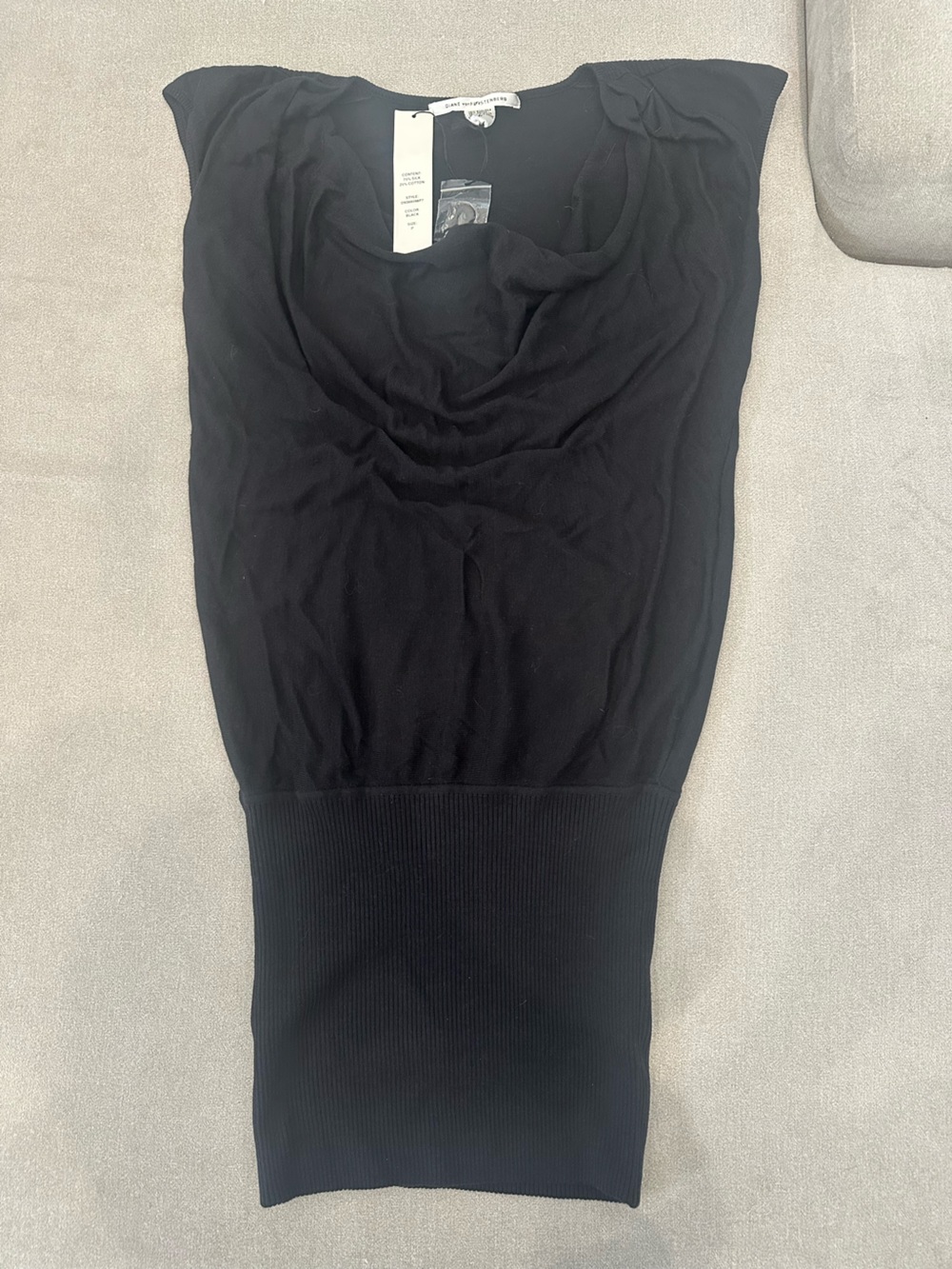 Diane Von Furstenberg Black Silk  Knit Mini Dress Size P